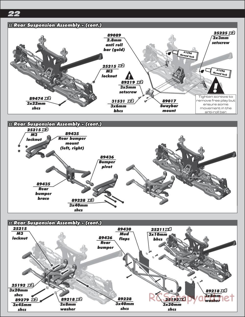 Team Associated - SC8.2e - Manual - Page 22