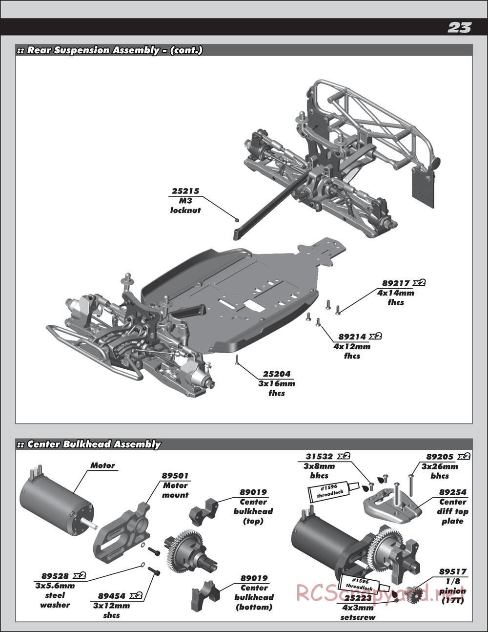 Team Associated - SC8.2e - Manual - Page 23