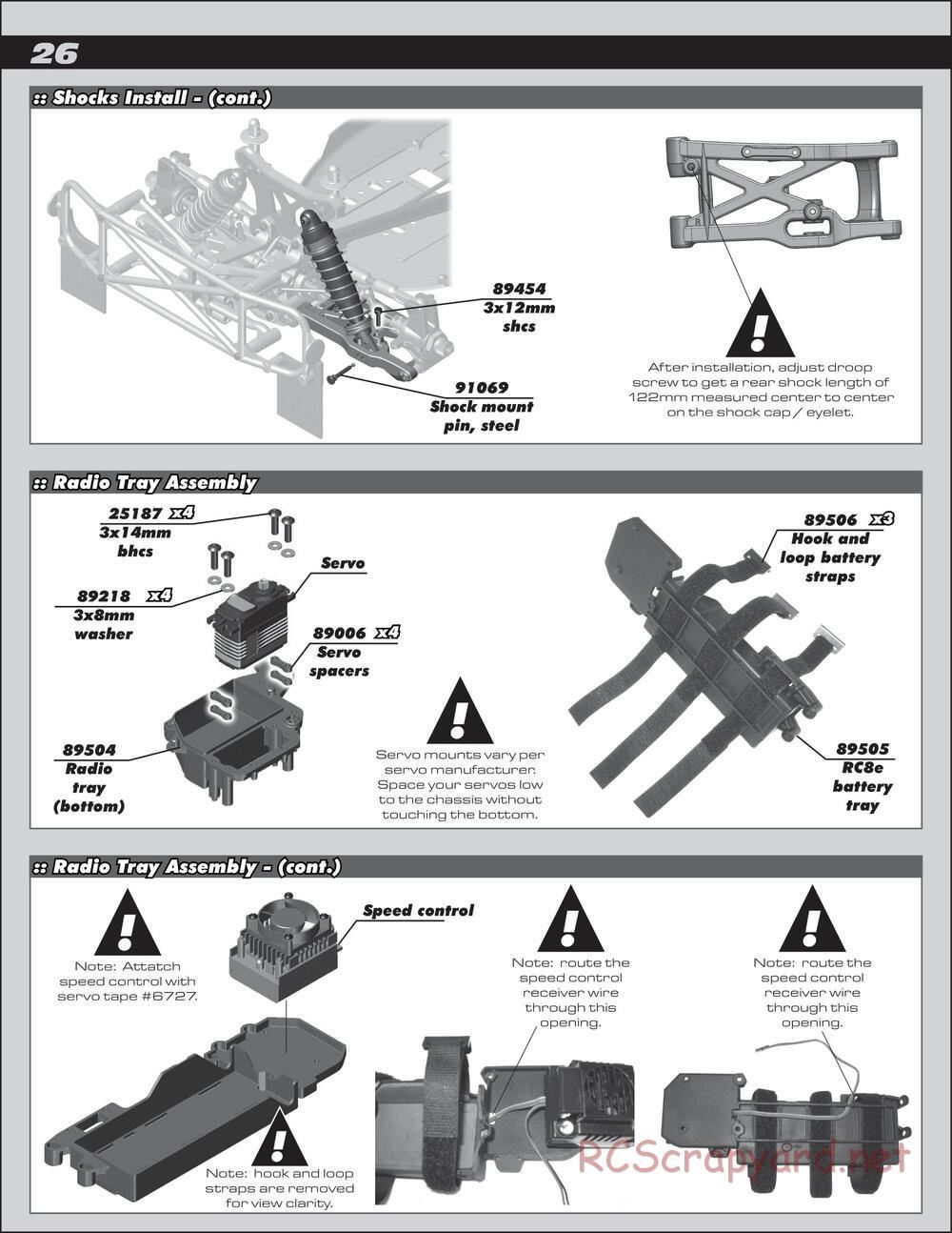 Team Associated - SC8.2e - Manual - Page 26