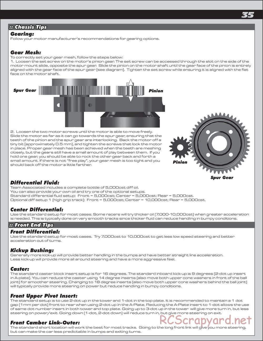 Team Associated - SC8.2e - Manual - Page 35