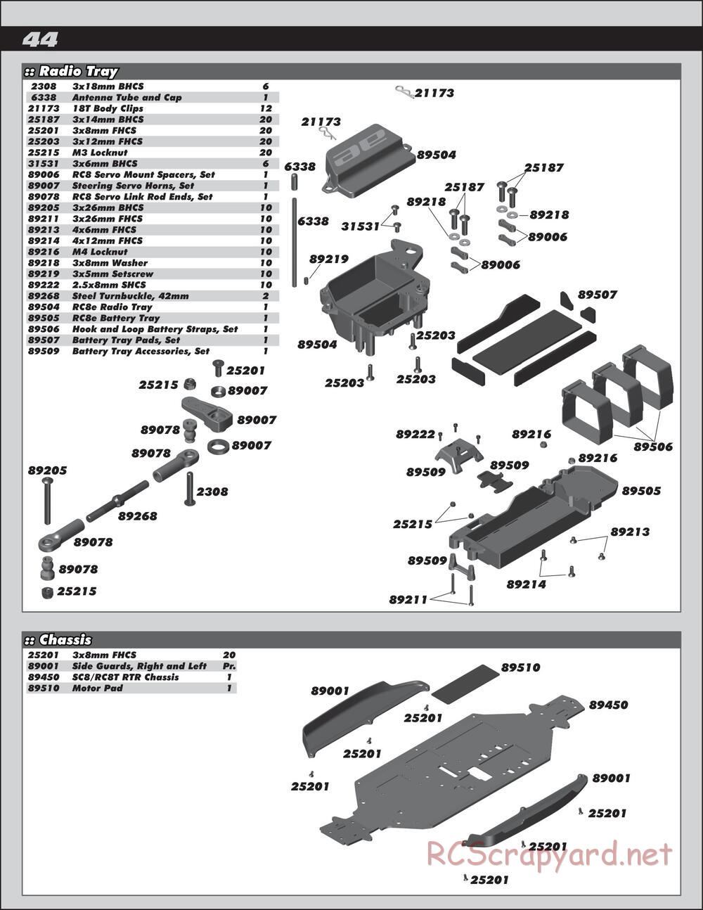 Team Associated - SC8.2e - Manual - Page 44