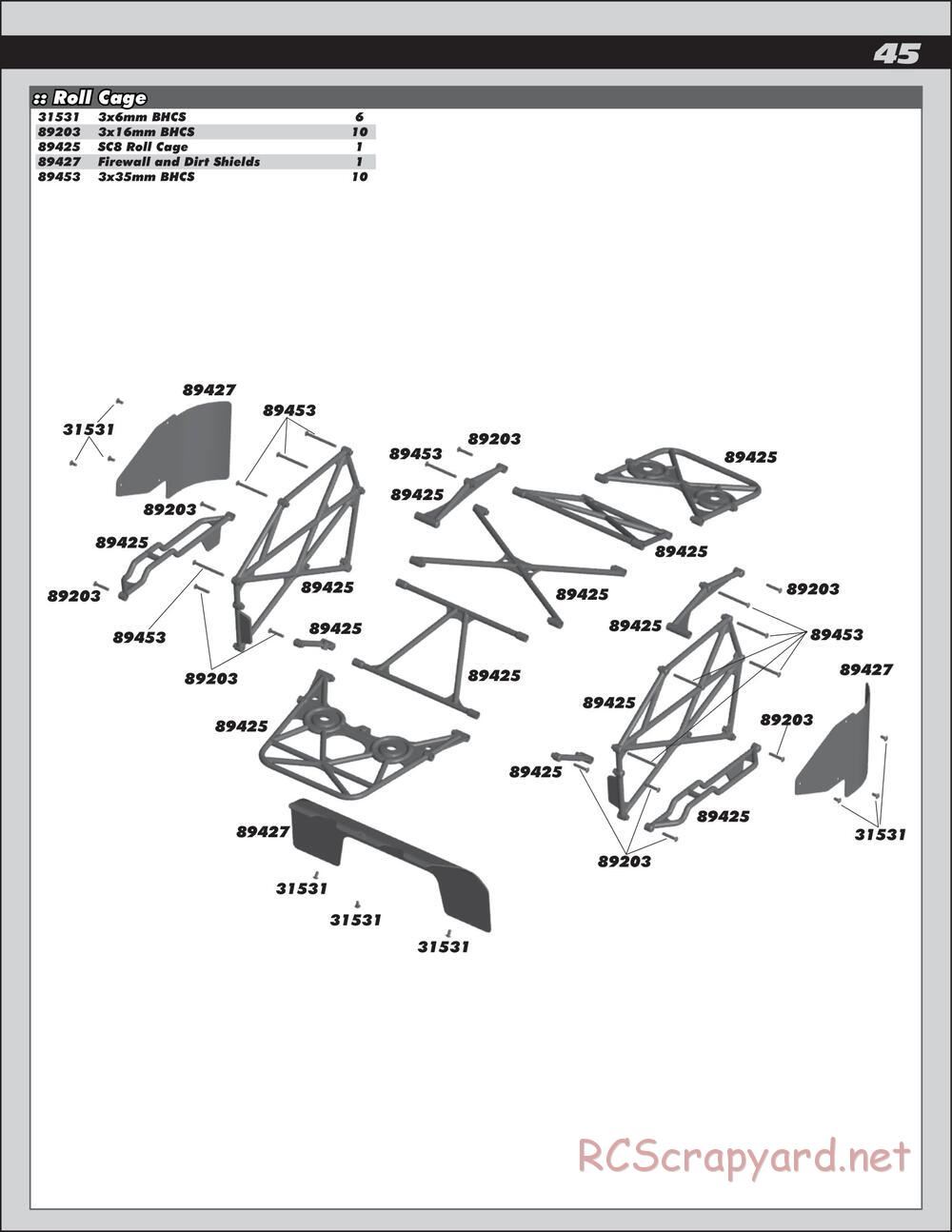 Team Associated - SC8.2e - Manual - Page 45