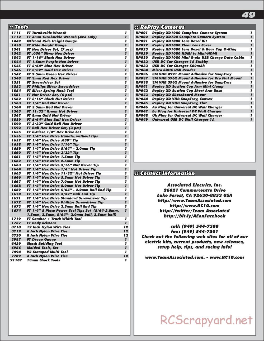 Team Associated - SC8.2e - Manual - Page 49