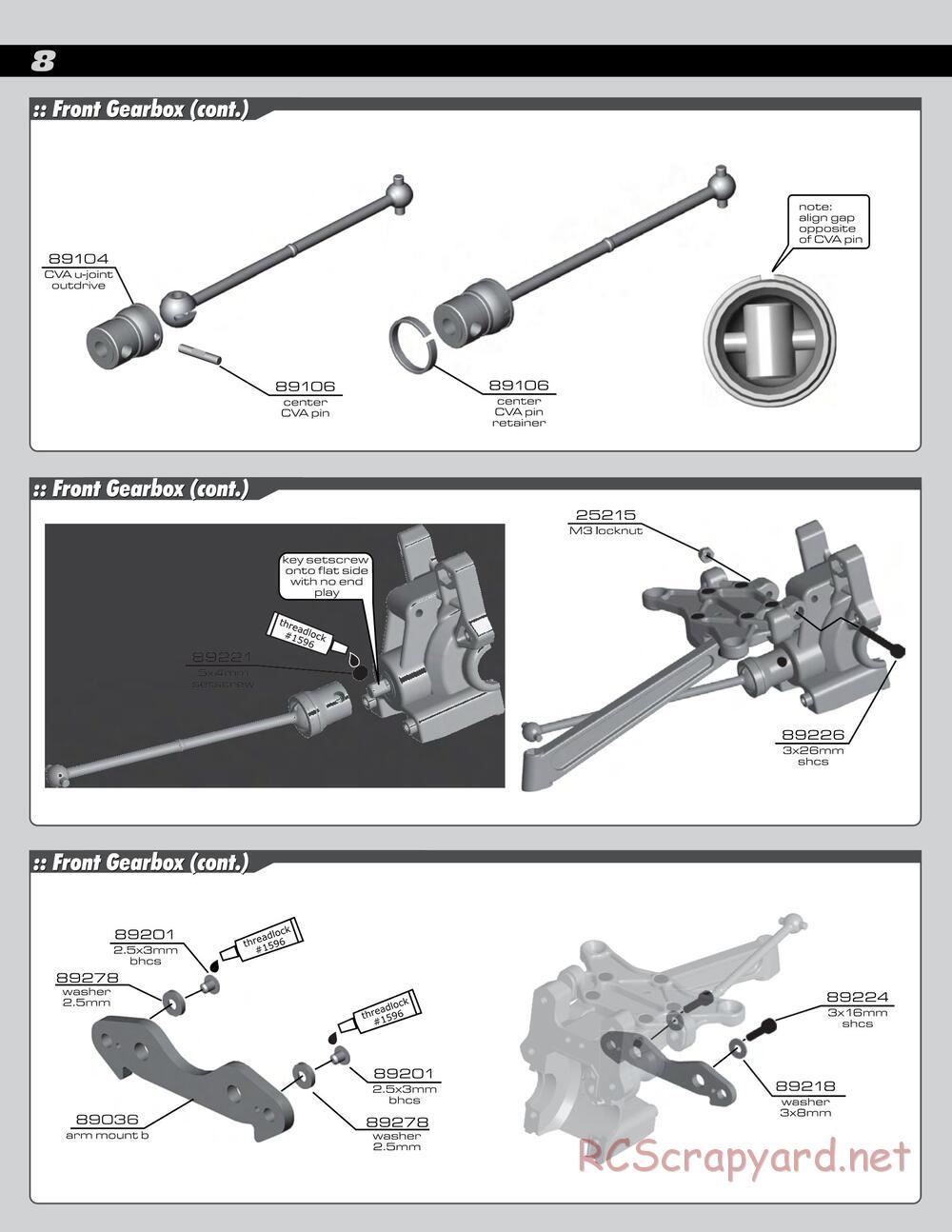 Team Associated - SC8 - Manual - Page 8