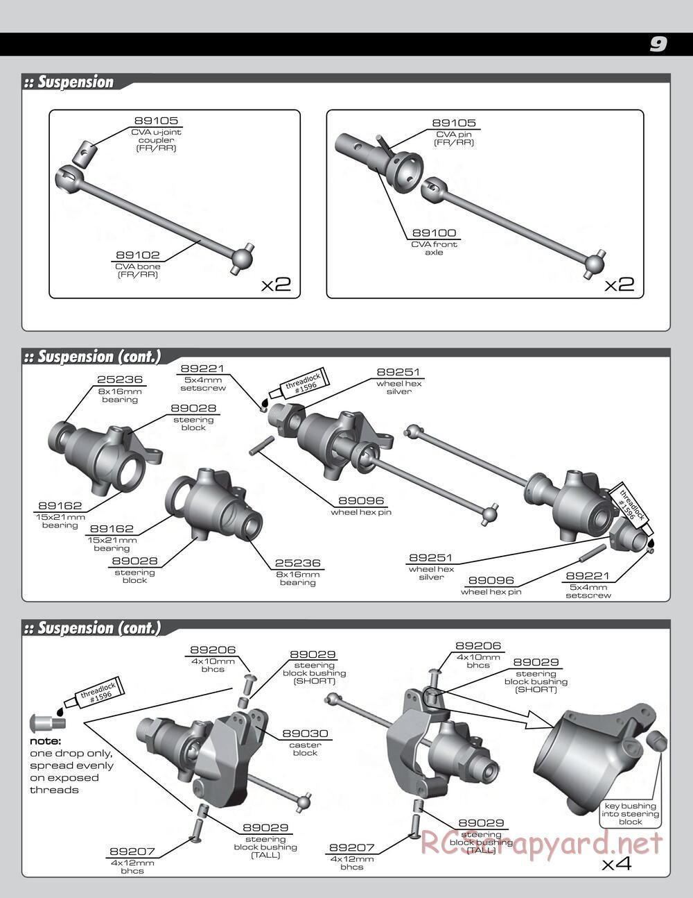 Team Associated - SC8 - Manual - Page 9