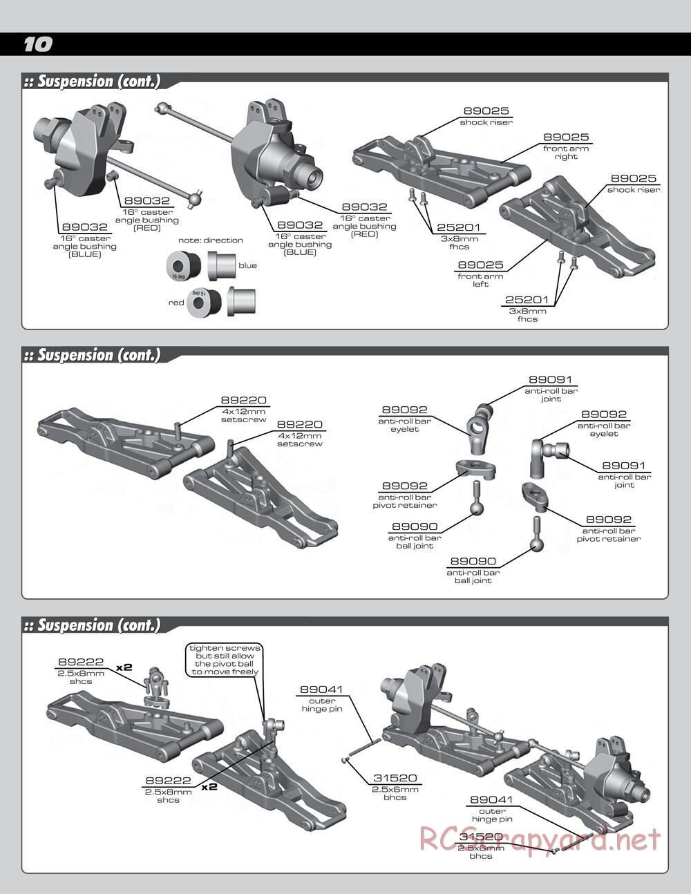 Team Associated - SC8 - Manual - Page 10