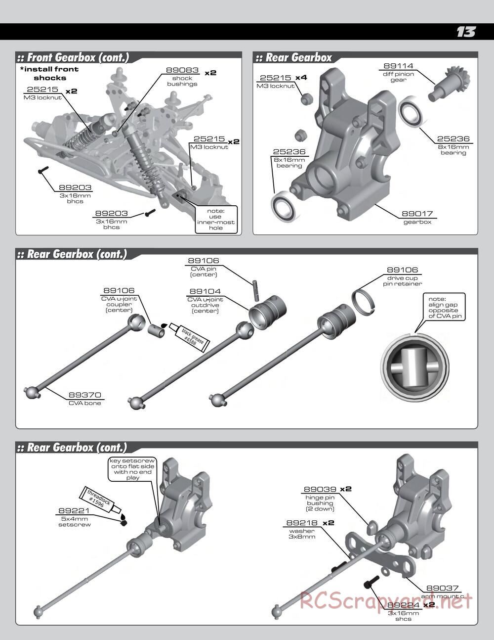 Team Associated - SC8 - Manual - Page 13