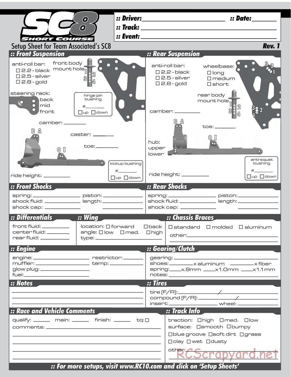 Team Associated - SC8 - Manual - Page 41
