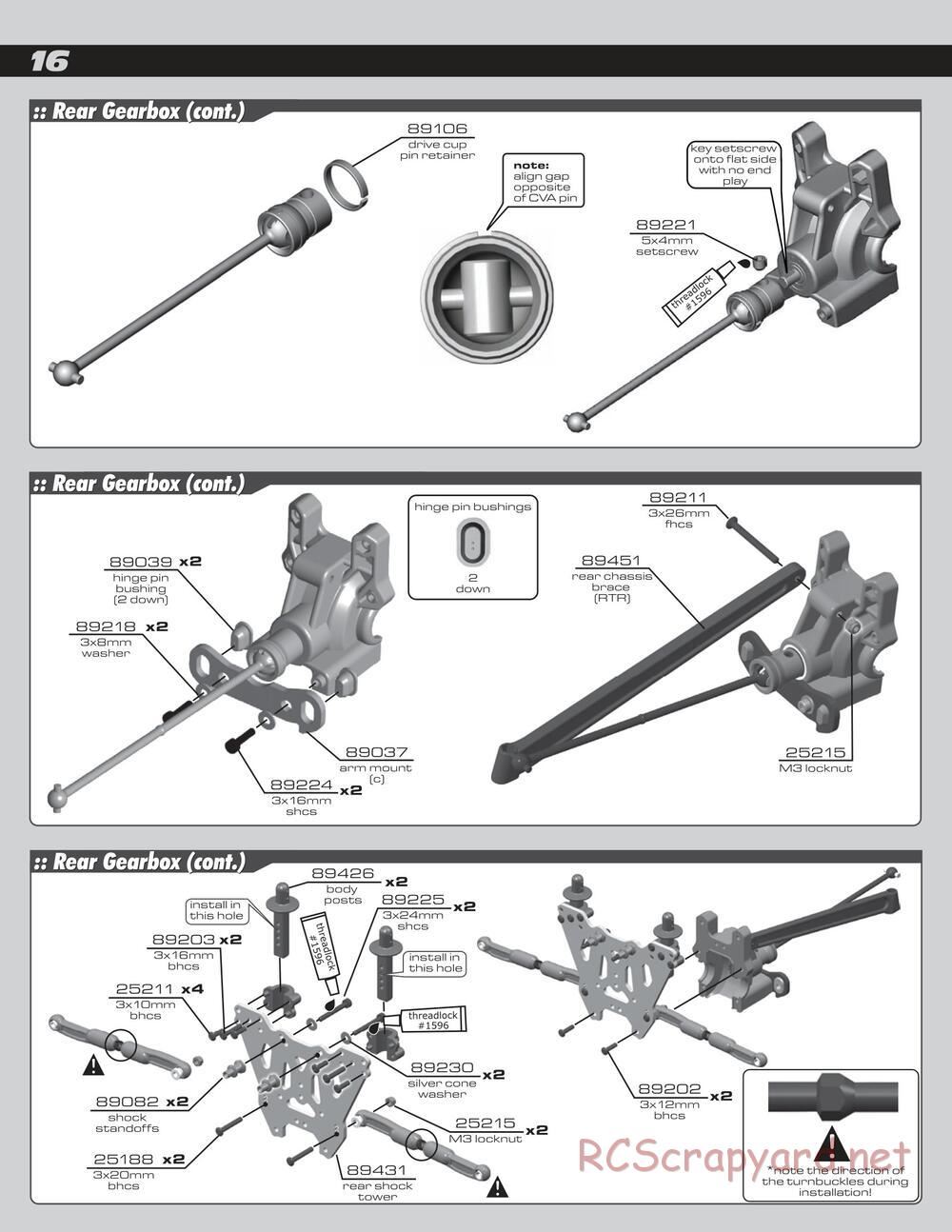 Team Associated - SC8e - Manual - Page 16