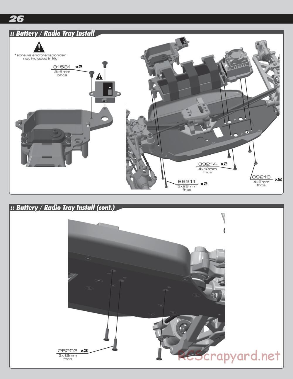 Team Associated - SC8e - Manual - Page 26