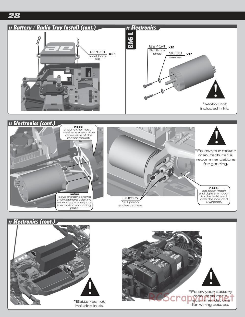 Team Associated - SC8e - Manual - Page 28