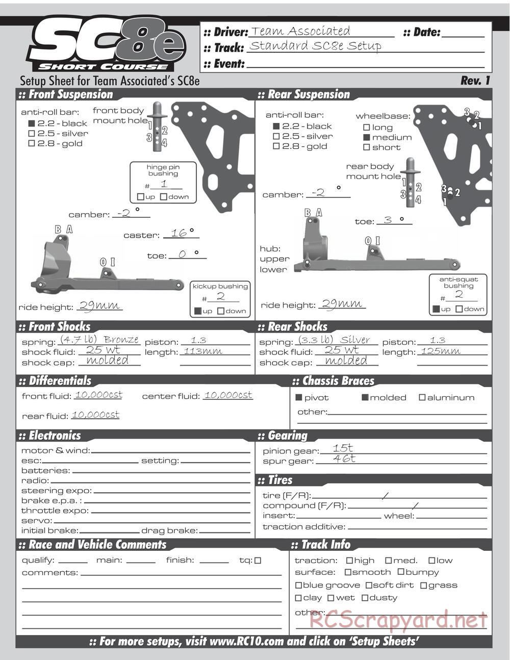 Team Associated - SC8e - Manual - Page 35