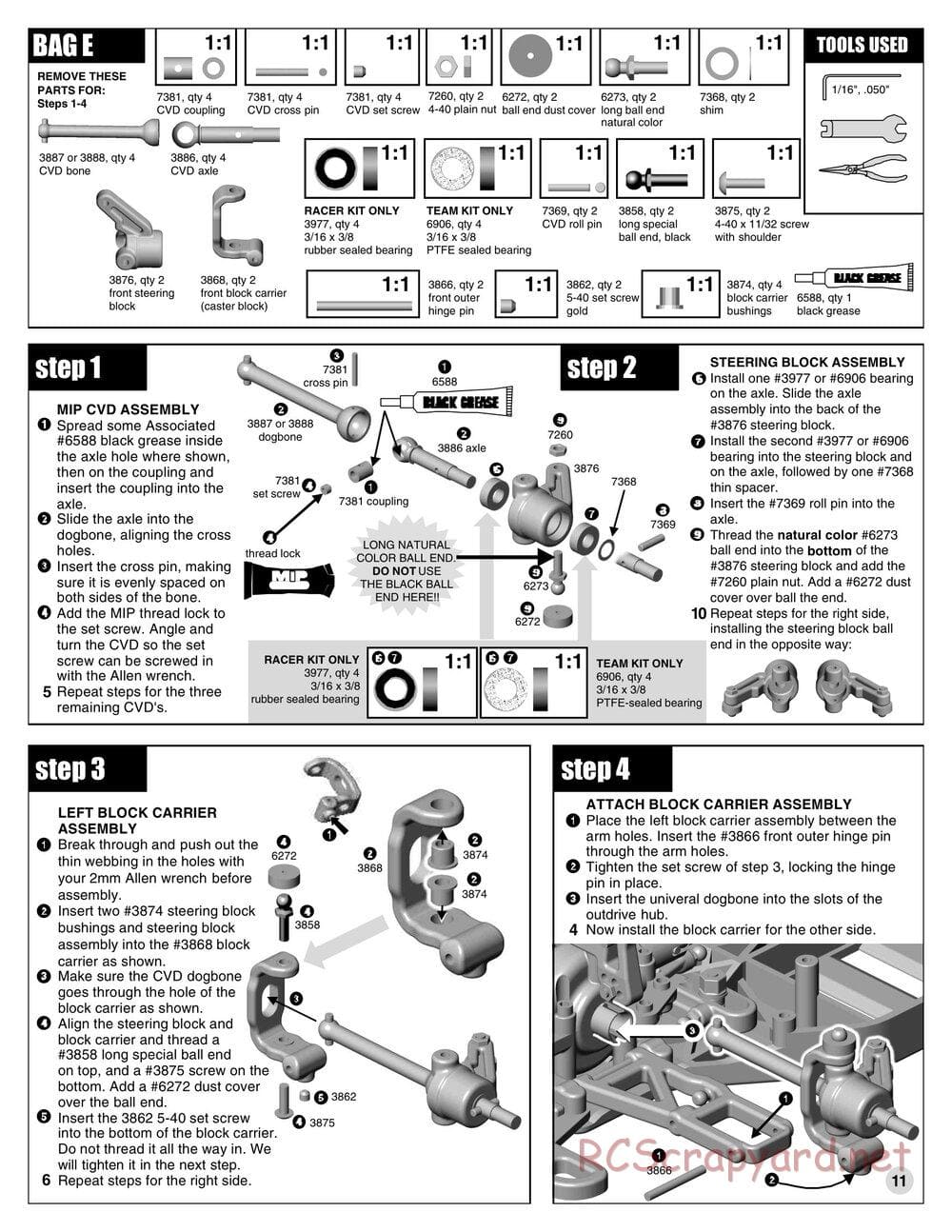 Team Associated - TC3 (1999) - Manual - Page 10