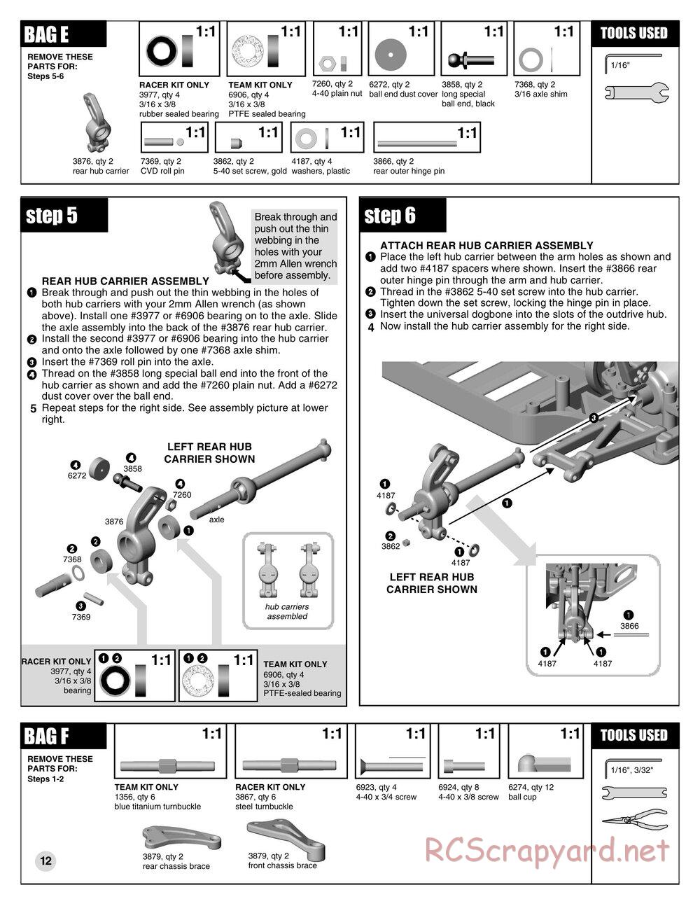 Team Associated - TC3 (1999) - Manual - Page 11
