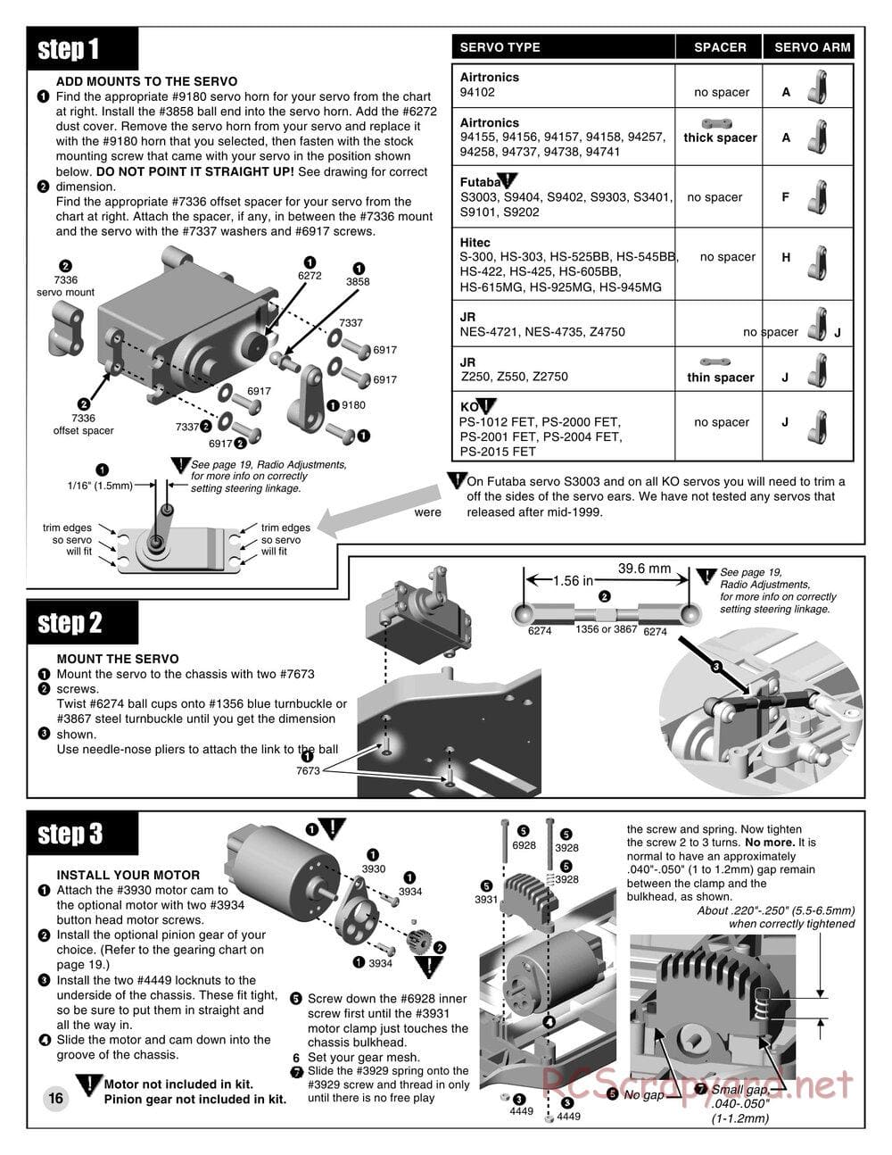 Team Associated - TC3 (1999) - Manual - Page 15