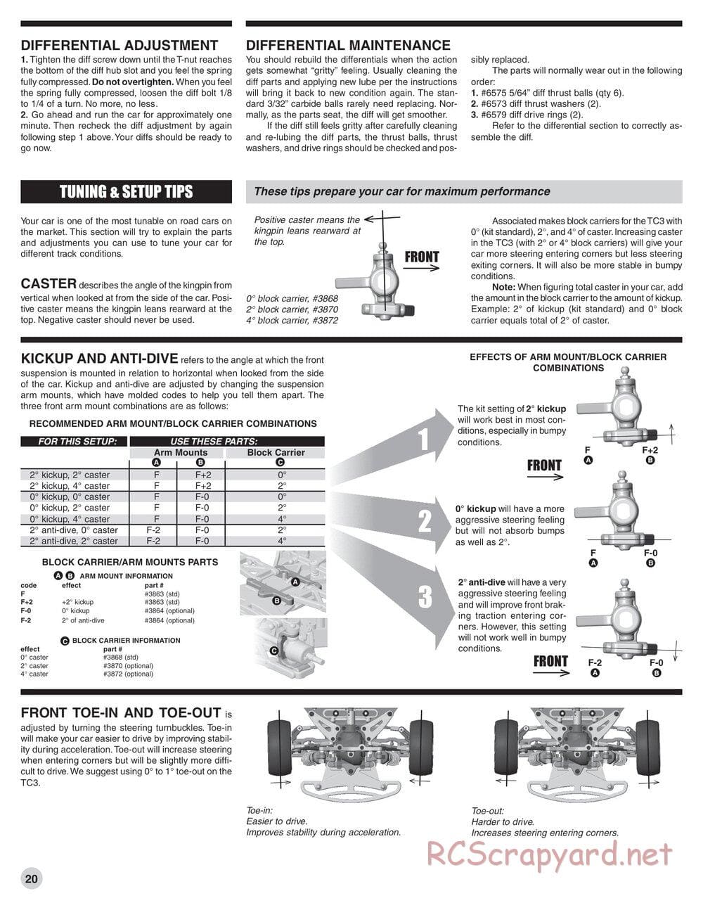 Team Associated - TC3 (1999) - Manual - Page 19