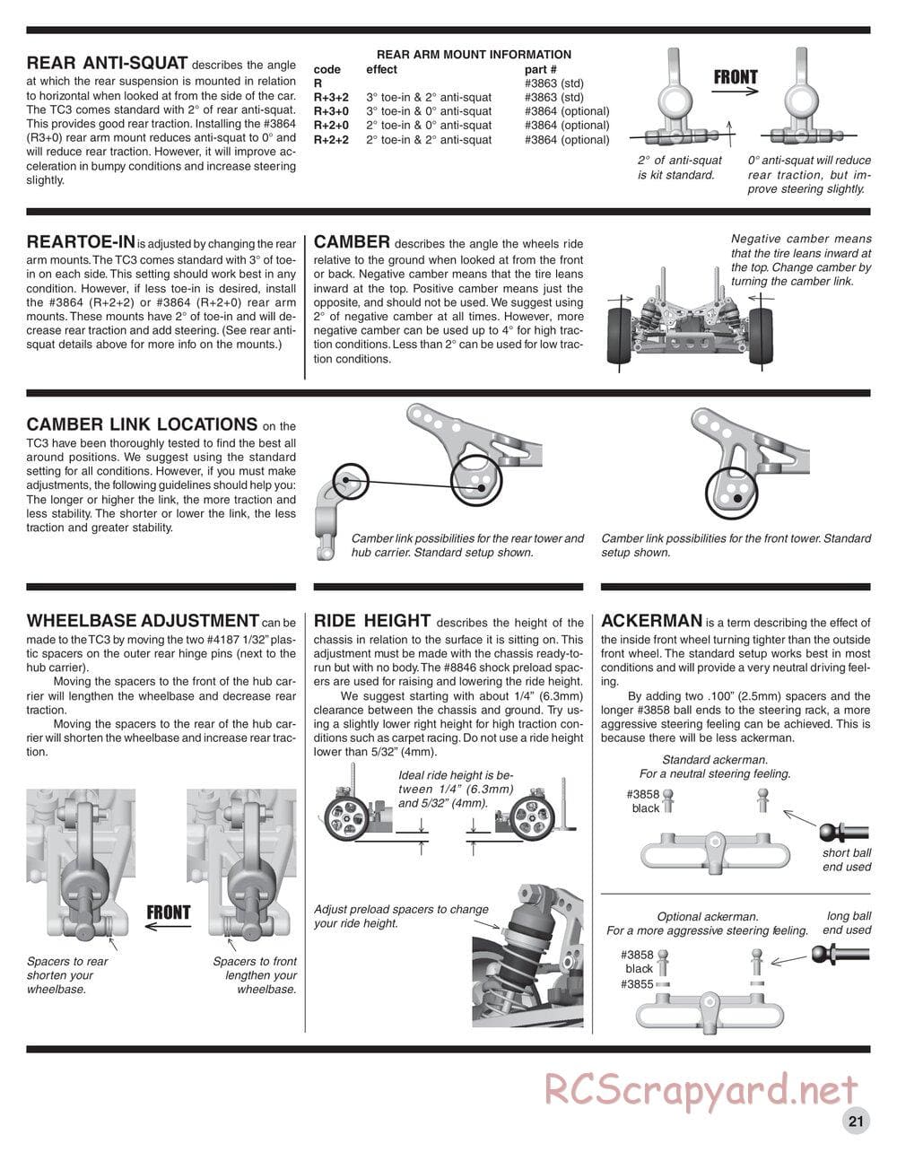 Team Associated - TC3 (1999) - Manual - Page 20