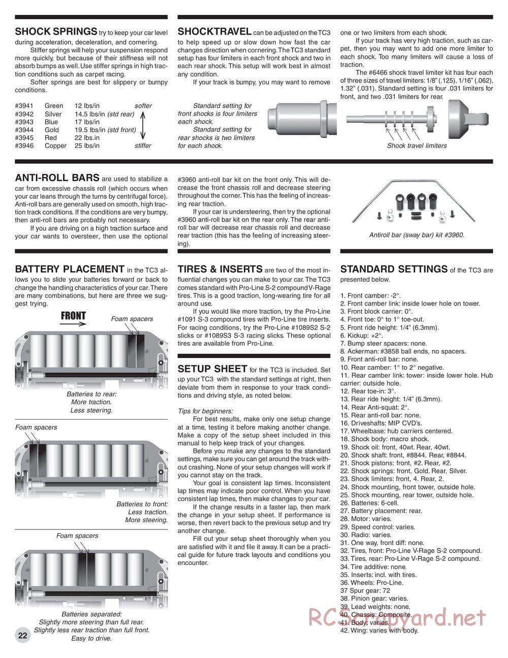 Team Associated - TC3 (1999) - Manual - Page 21