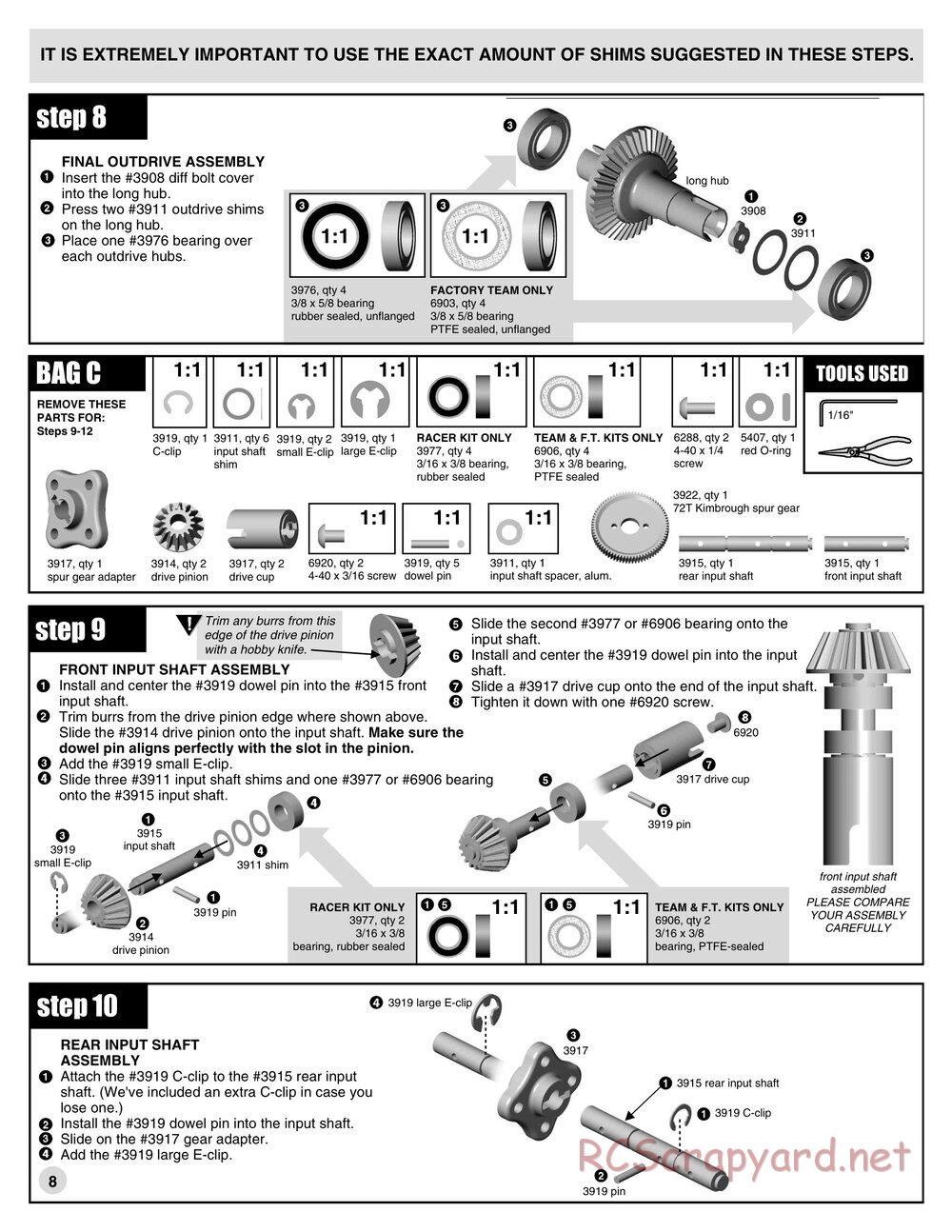 Team Associated - TC3 (2000) - Manual - Page 7