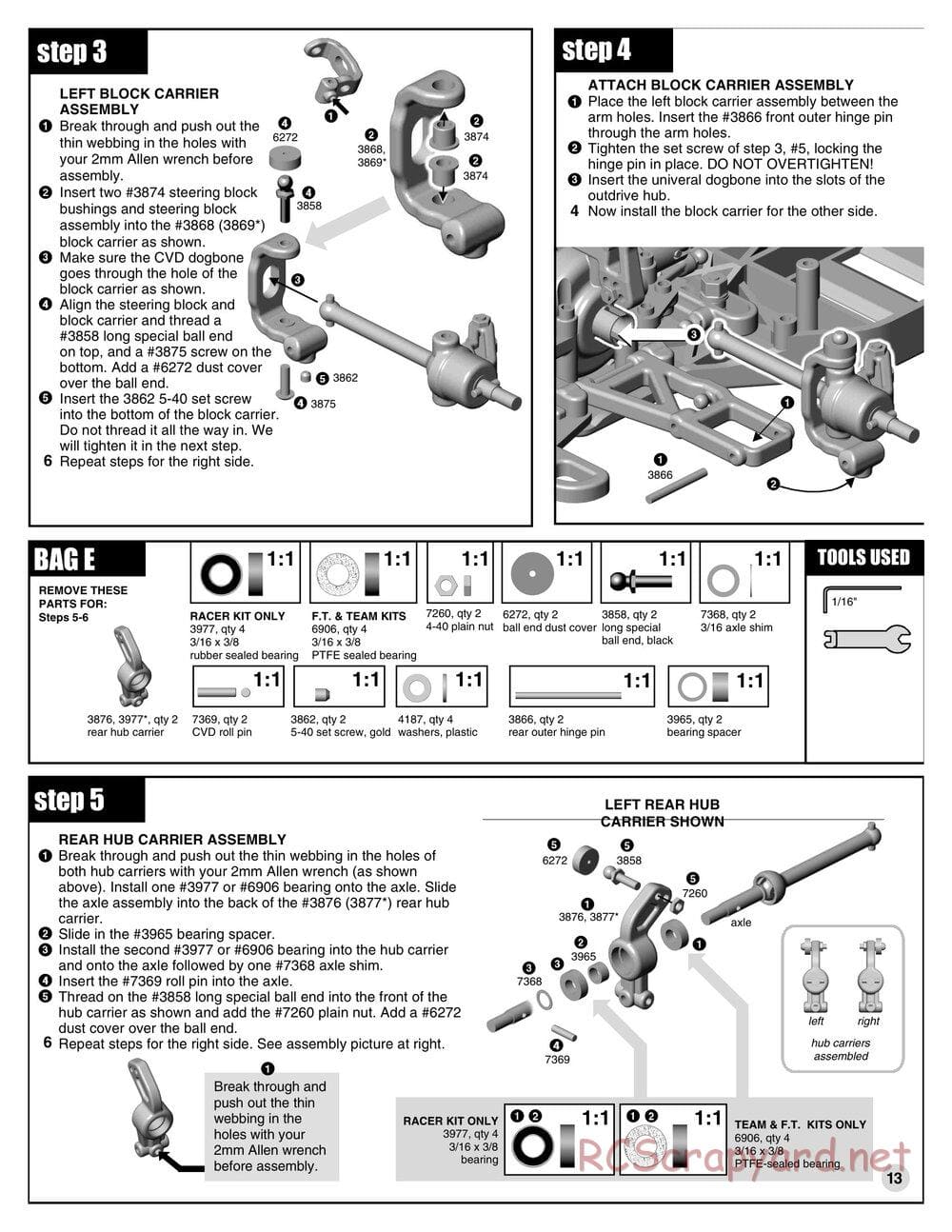 Team Associated - TC3 (2000) - Manual - Page 12