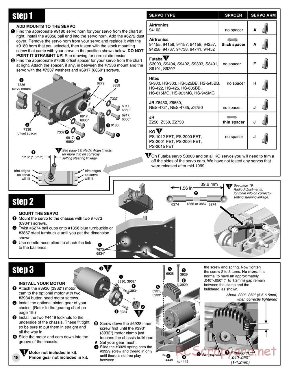 Team Associated - TC3 (2000) - Manual - Page 17