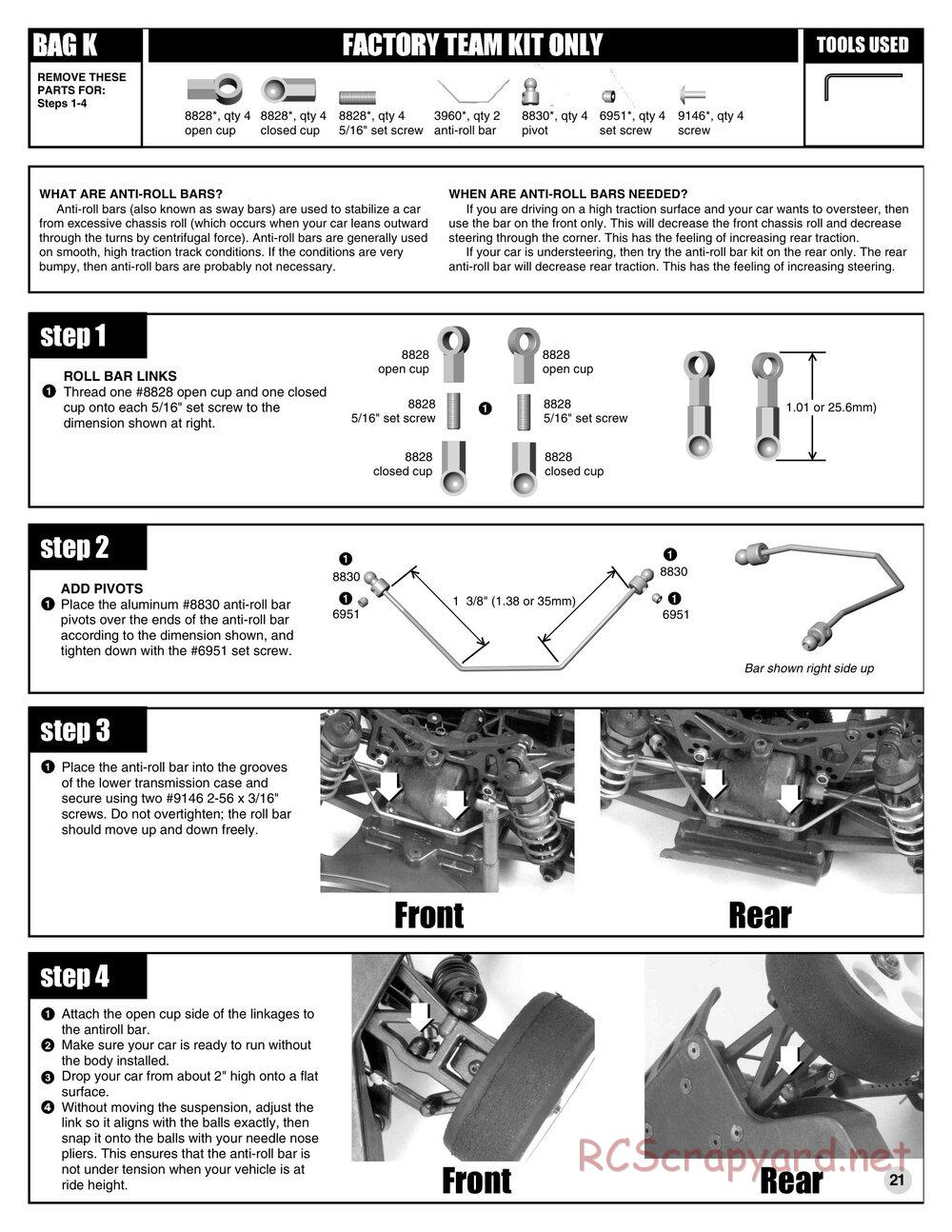 Team Associated - TC3 (2000) - Manual - Page 20