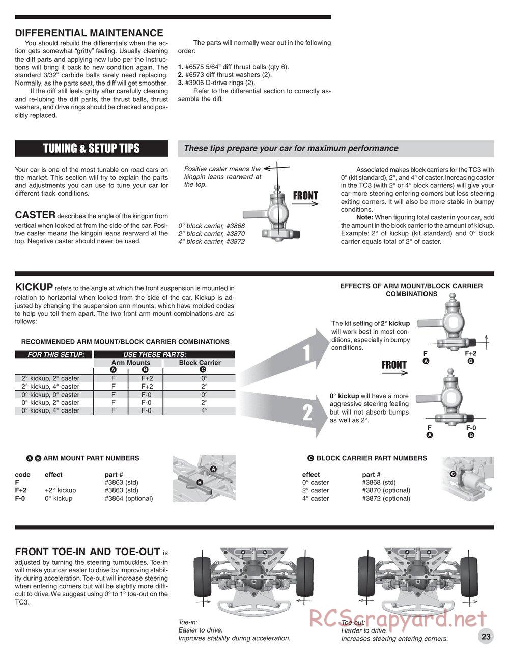 Team Associated - TC3 (2000) - Manual - Page 22