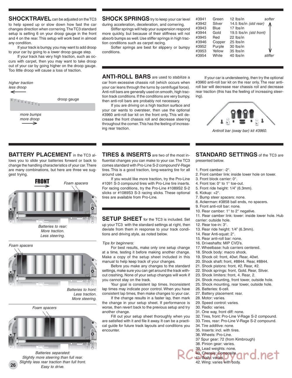 Team Associated - TC3 (2000) - Manual - Page 25