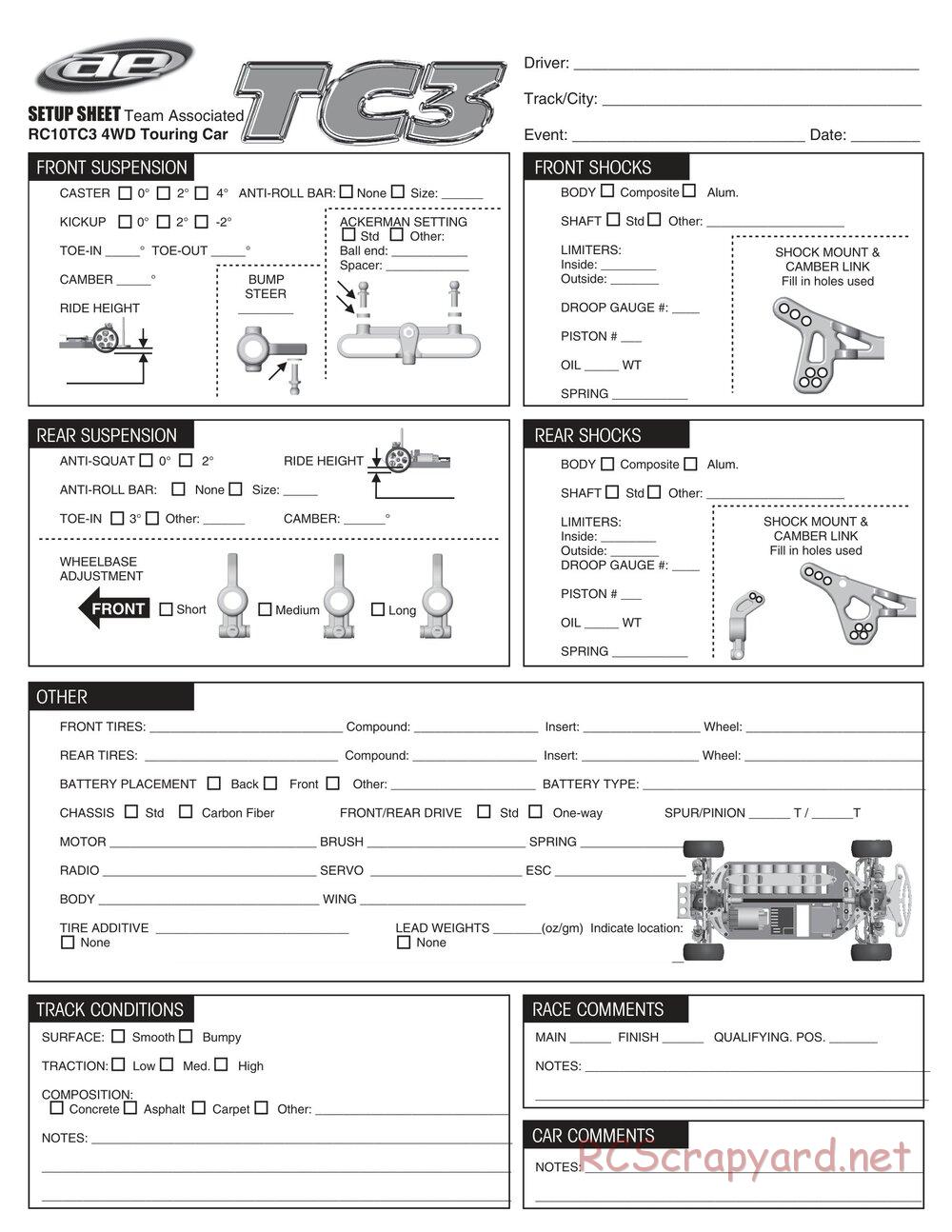 Team Associated - TC3 (2000) - Manual - Page 27