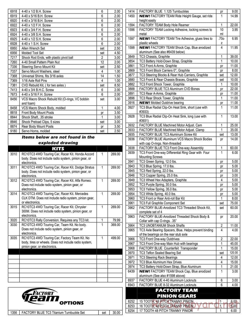 Team Associated - TC3 (2000) - Parts 3