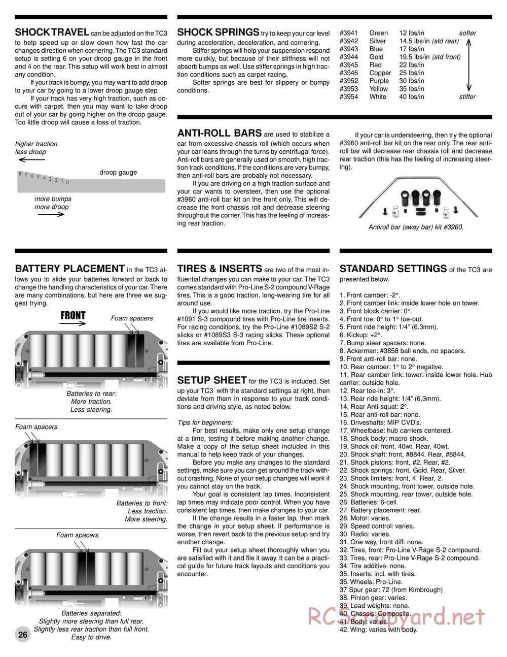 Team Associated - TC3 (2000 - 2004) - Manual - Page 25