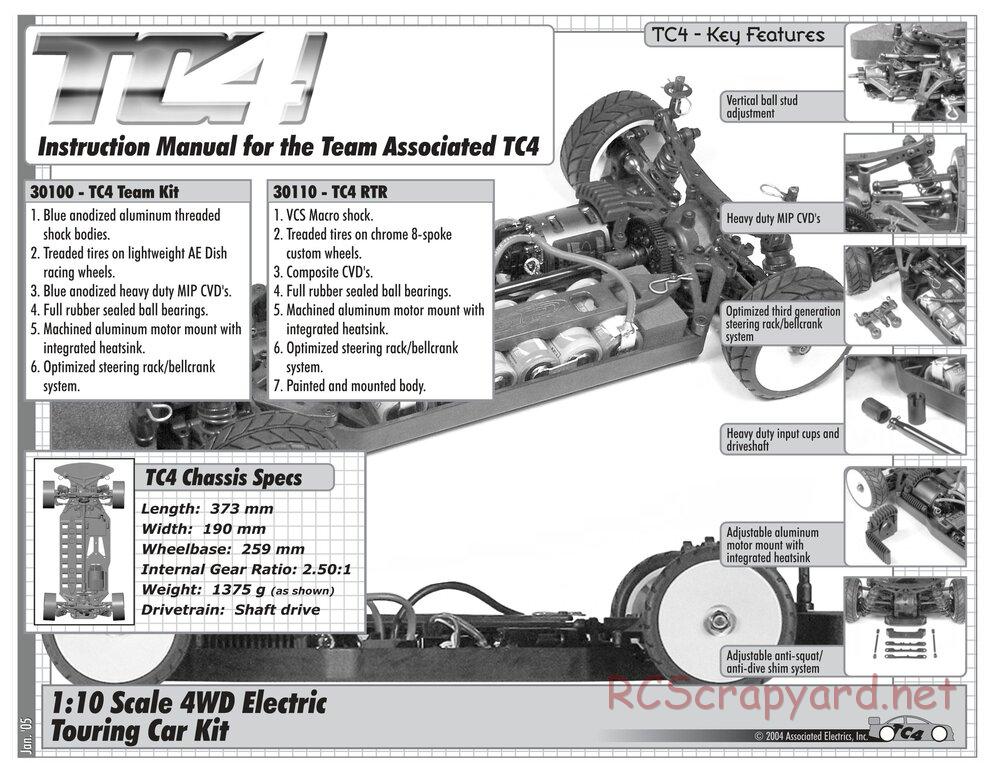 Team Associated - TC4 Team / RTR - Manual - Page 3