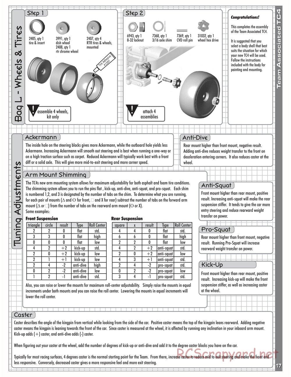 Team Associated - TC4 Team / RTR - Manual - Page 18