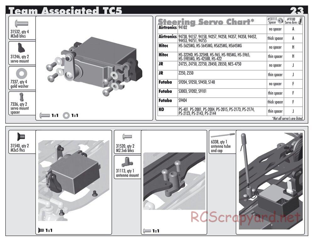Team Associated - TC5 Factory Team - Manual - Page 23