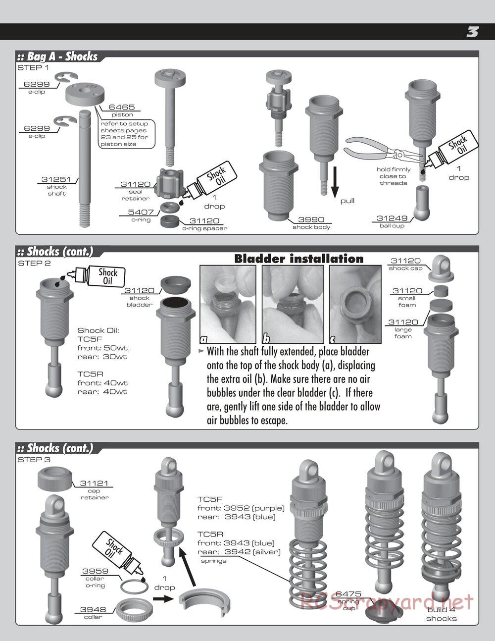 Team Associated - TC5F / TC5R Factory Team - Manual - Page 3