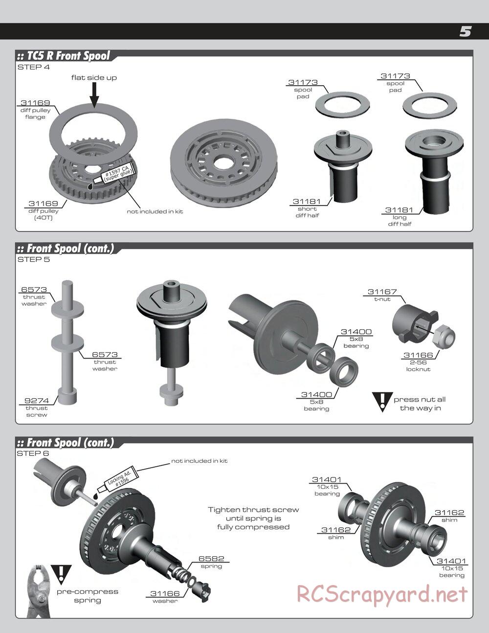 Team Associated - TC5F / TC5R Factory Team - Manual - Page 5