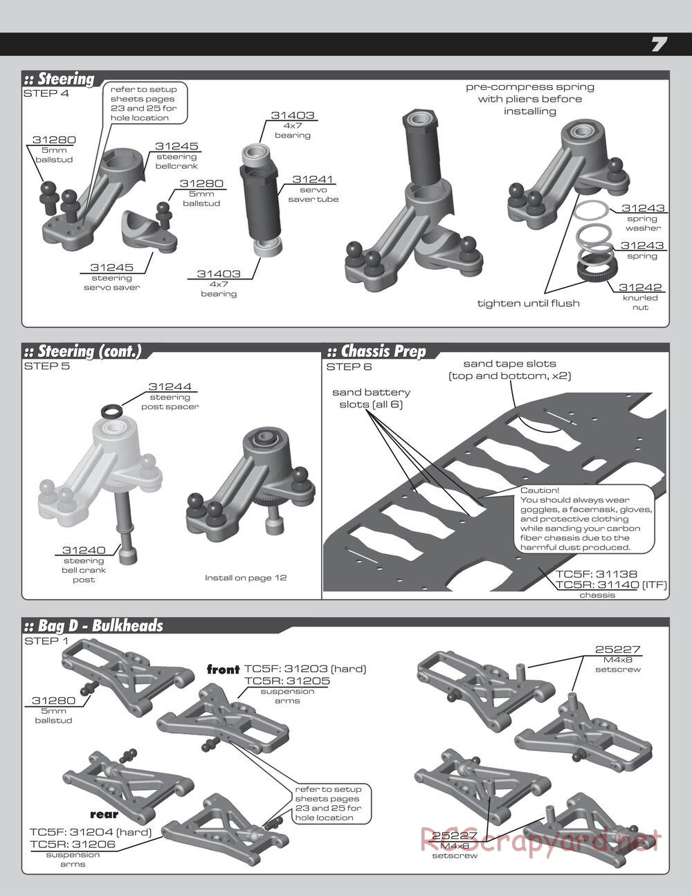 Team Associated - TC5F / TC5R Factory Team - Manual - Page 7