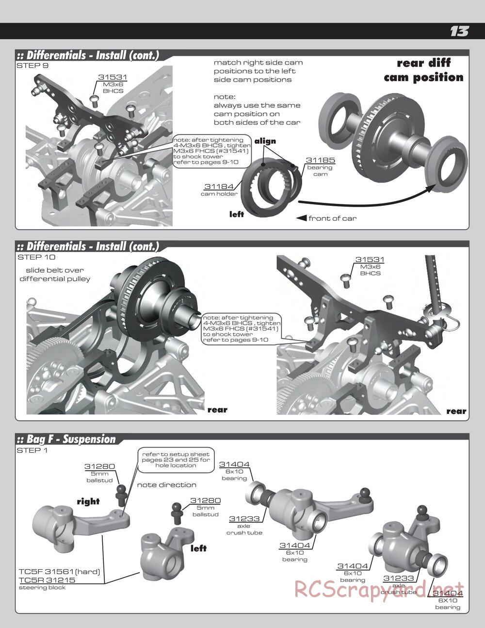 Team Associated - TC5F / TC5R Factory Team - Manual - Page 13