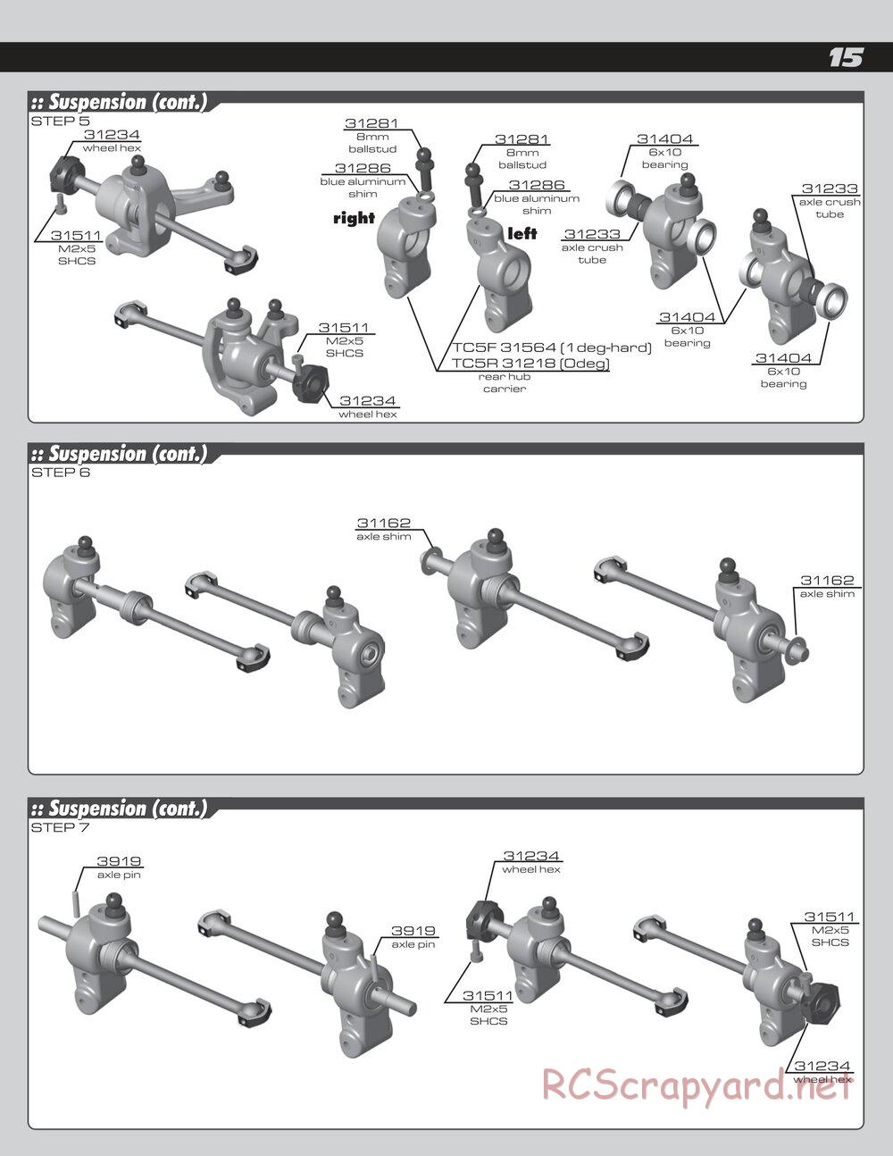 Team Associated - TC5F / TC5R Factory Team - Manual - Page 15