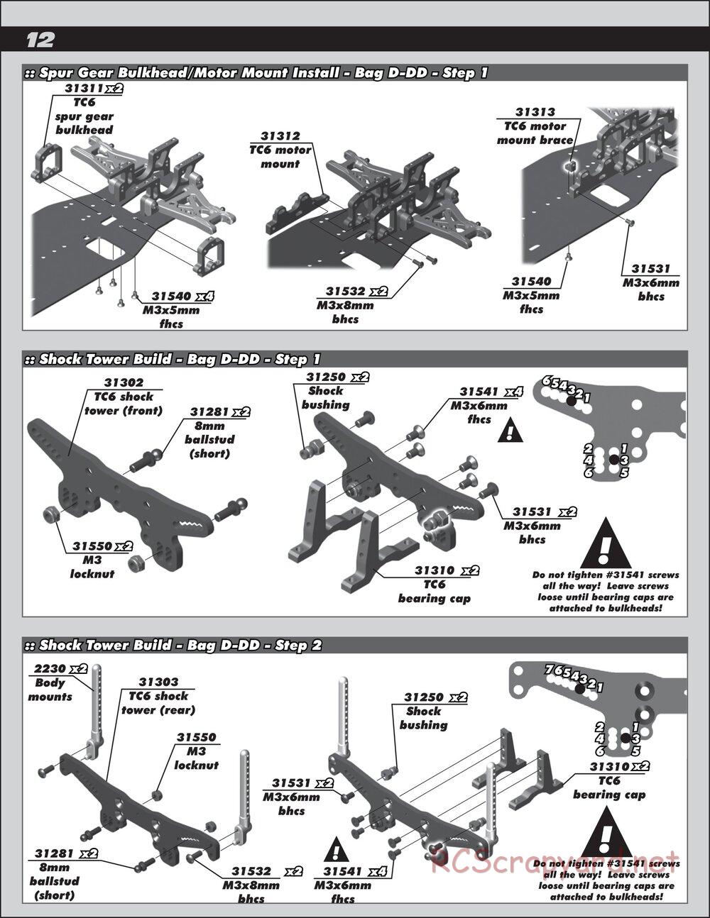 Team Associated - TC6.1 Factory Team - Manual - Page 12