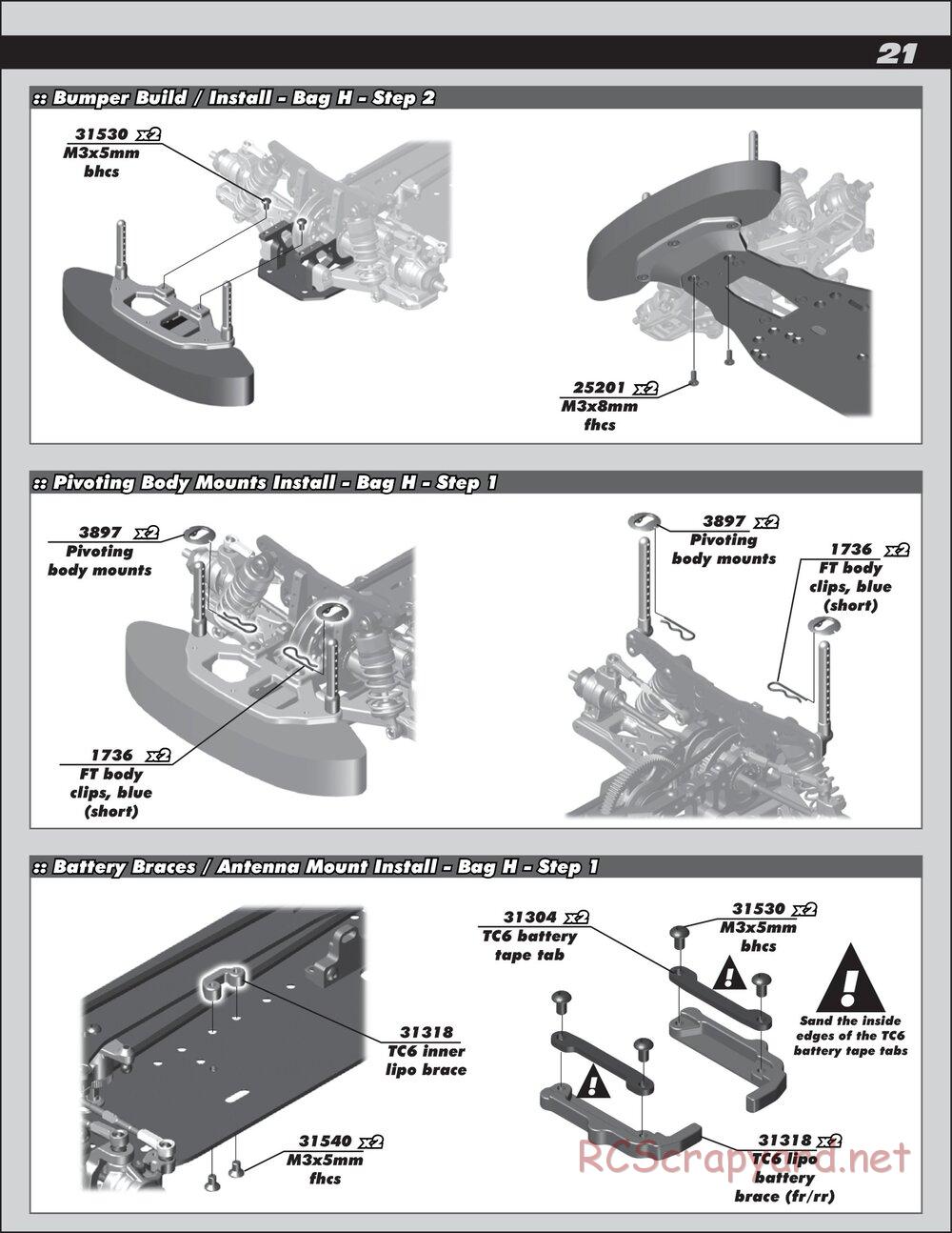 Team Associated - TC6.1 Factory Team - Manual - Page 21