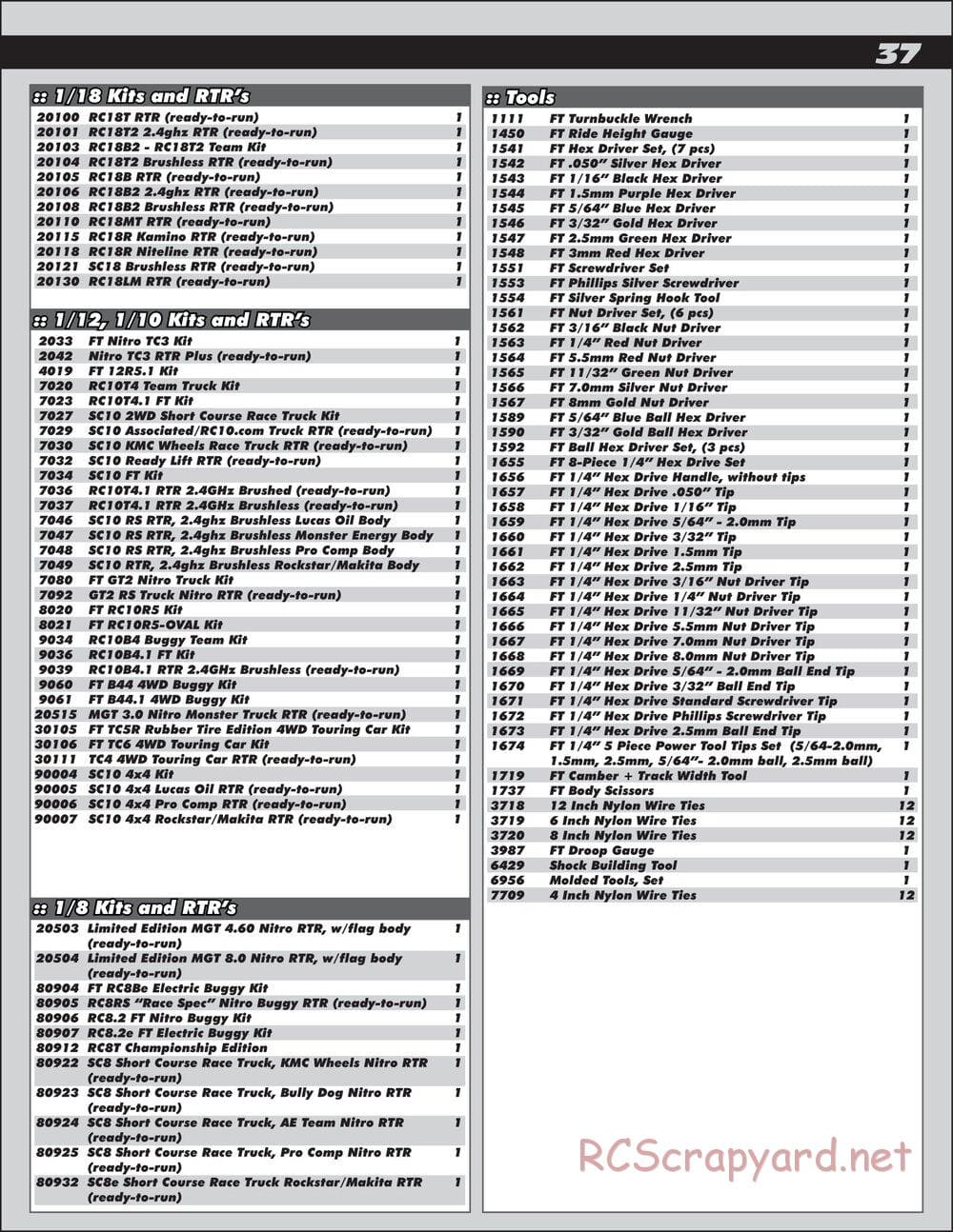 Team Associated - TC6.1 Factory Team - Manual - Page 37