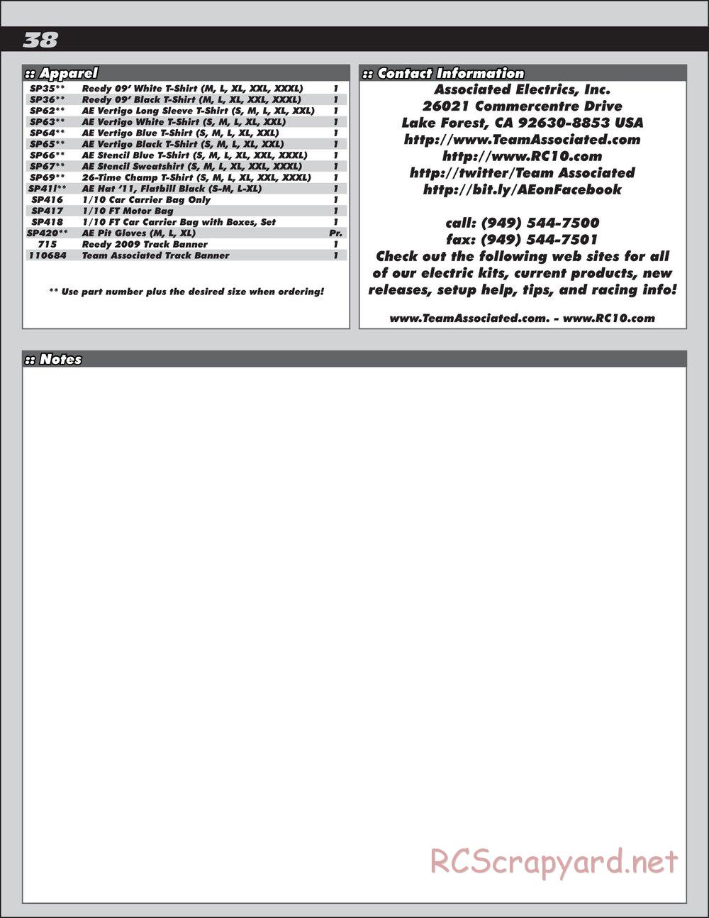 Team Associated - TC6.1 Factory Team - Manual - Page 38