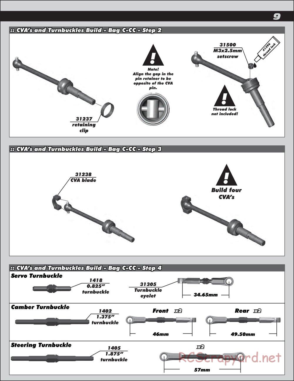 Team Associated - TC6.2 Factory Team - Manual - Page 9