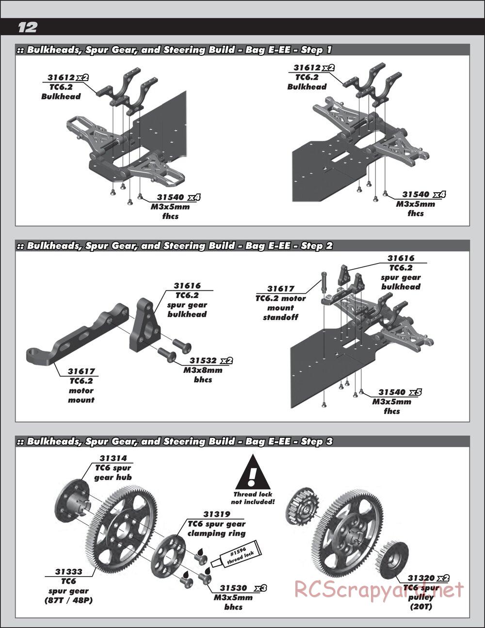 Team Associated - TC6.2 Factory Team - Manual - Page 12