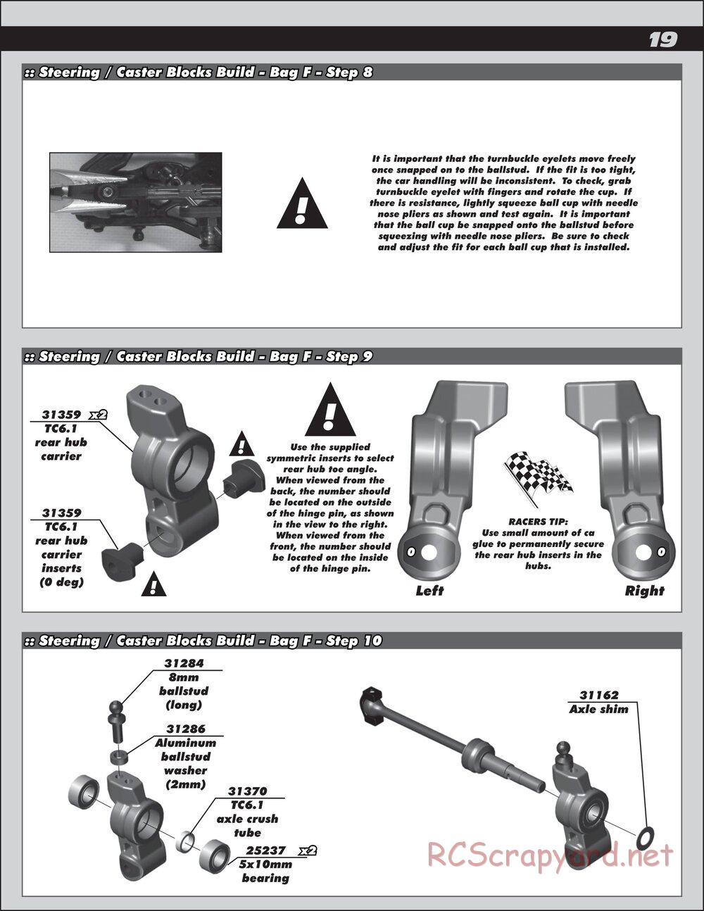 Team Associated - TC6.2 Factory Team - Manual - Page 19