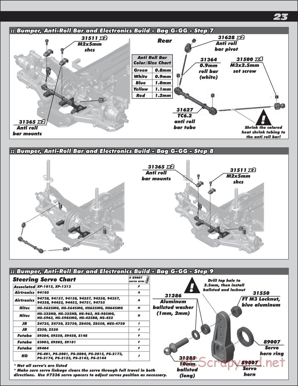 Team Associated - TC6.2 Factory Team - Manual - Page 23