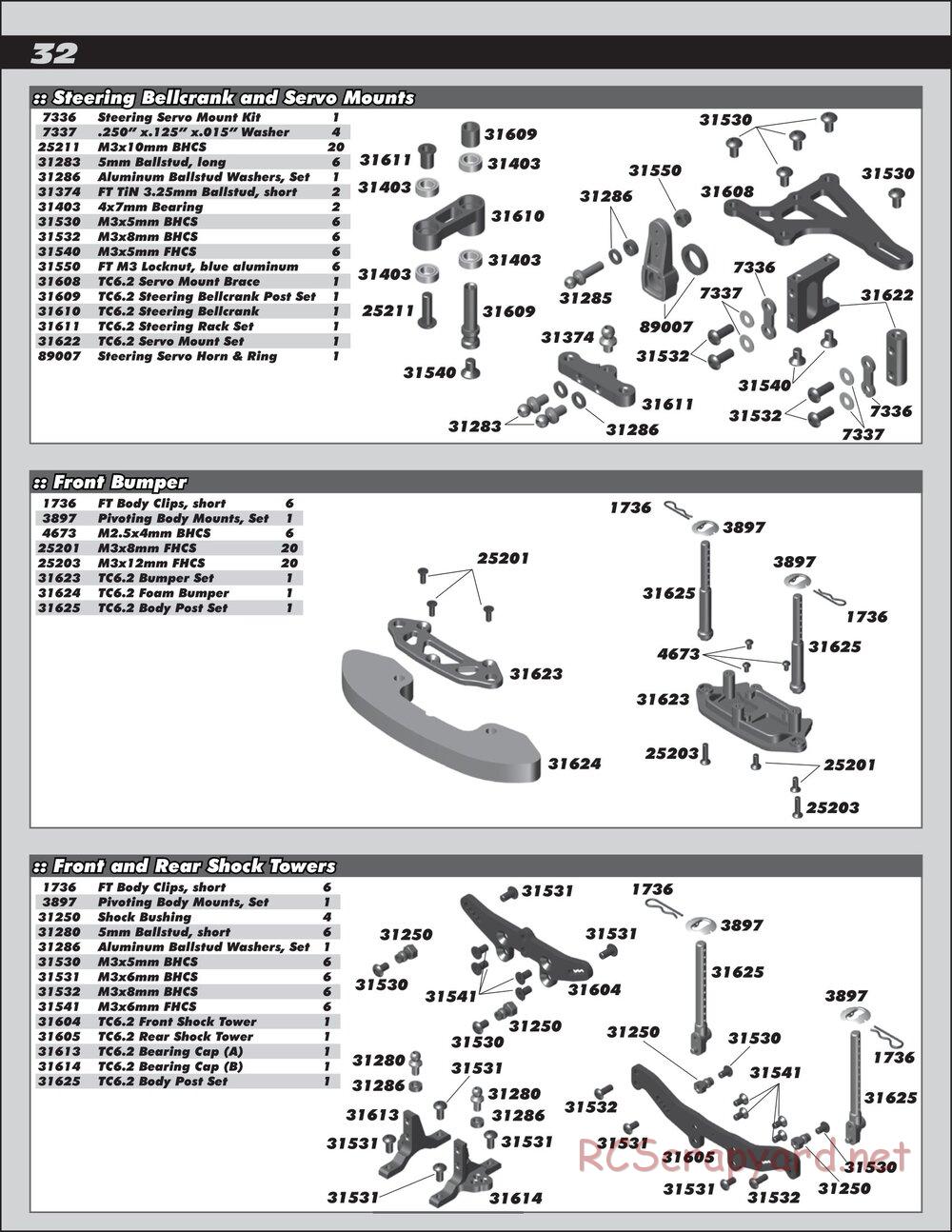 Team Associated - TC6.2 Factory Team - Manual - Page 32