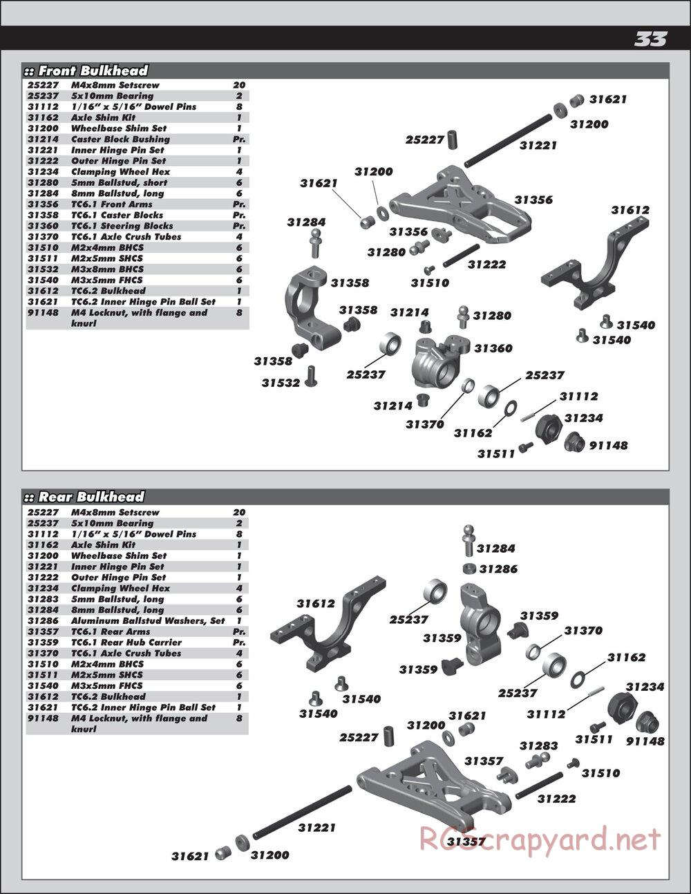 Team Associated - TC6.2 Factory Team - Manual - Page 33