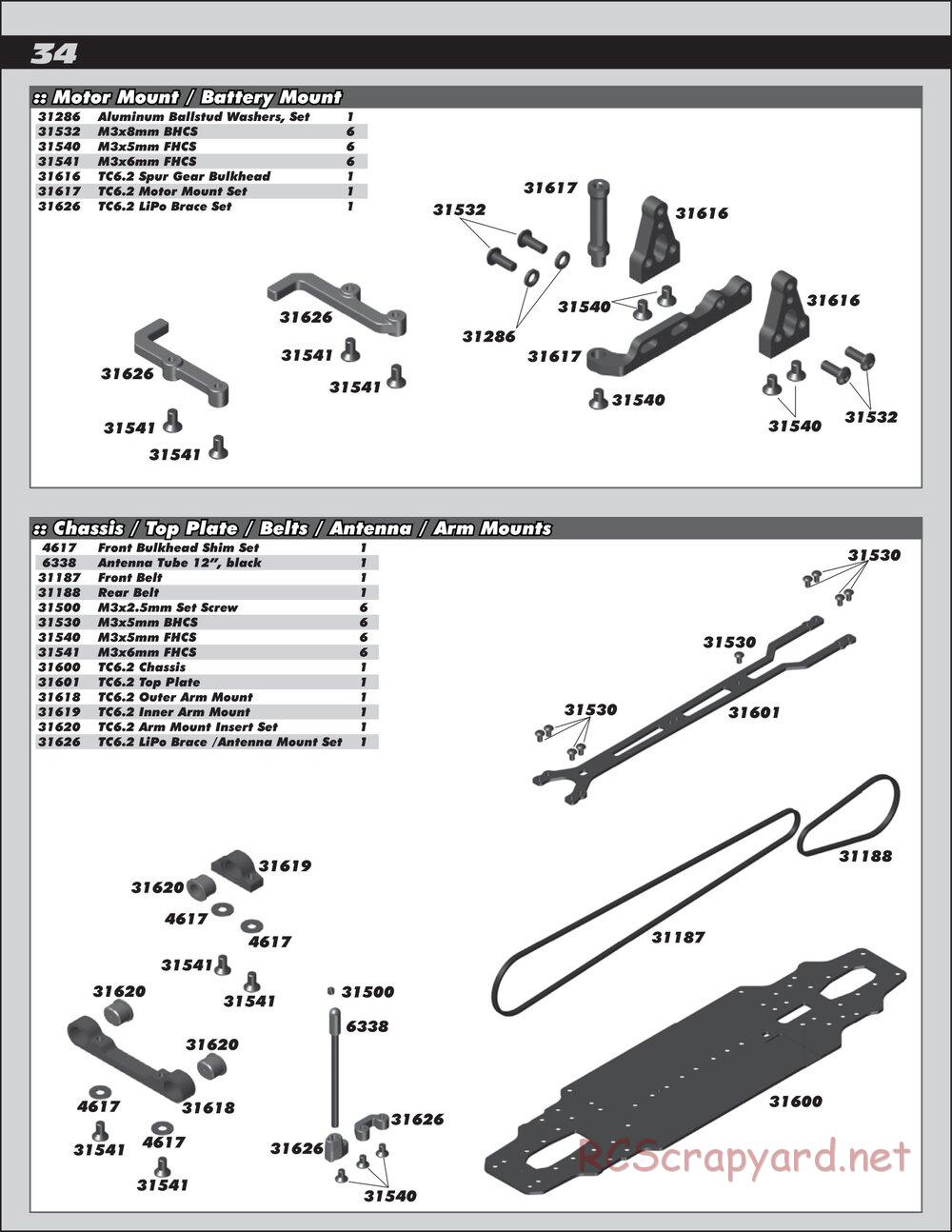 Team Associated - TC6.2 Factory Team - Manual - Page 34